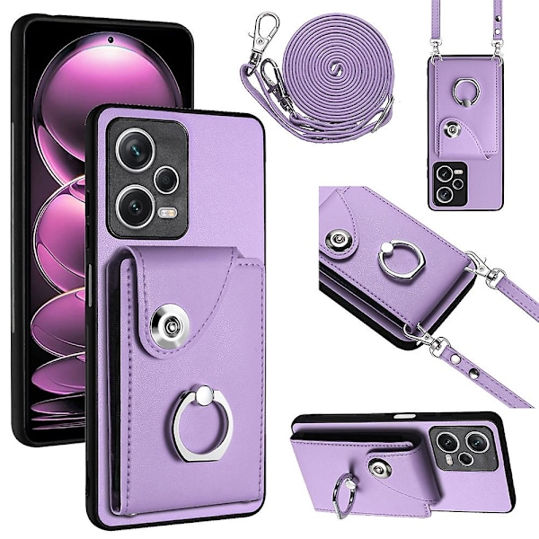 Kortpung Telefonetui Til Xiaomi Redmi Note 12 Pro+ 5G Global Purple