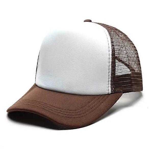 Brugerdefineret DIY Logo Print Mesh Trucker Cap Unisex Cap Casual Almindelig Baseball Cap Justerbare Snapback Hatte Til mænd Herre Trucker Cap Kostumehatte Coffee