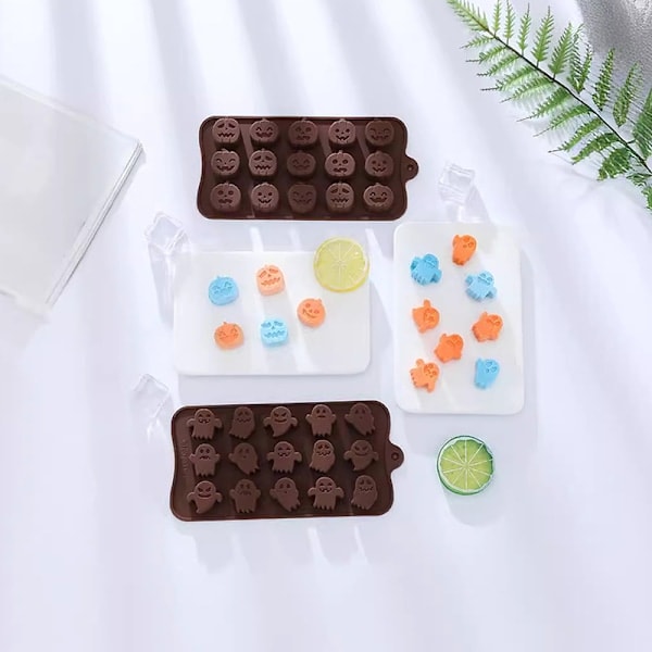 Halloween Spøkelsesgresskar Silikonformer DIY Bakverk Dessert Choco ghost