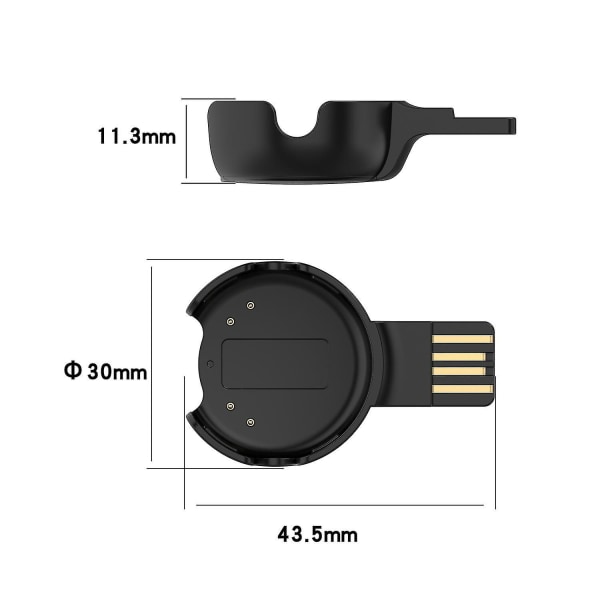 USB-oplader Opladningsbase Dock til Polar Verity Sense/Polar OH1 pulsmåler