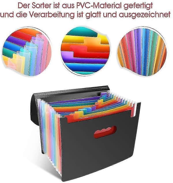 Dokumentmappe A4 Ruminddelt Mappe Filorganisator Elastikbånd Og Låseknap Organizer Mappe