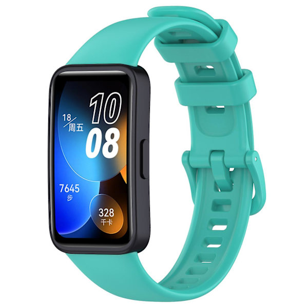 Silicone Urrem til Huawei Band 8 - Vandafvisende Sport Urrem Green, Teal Green Huawei Band 8