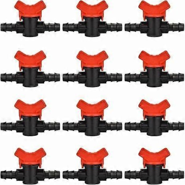 12-pack Trädgårdsslangskran, Slangbevattningsventil 16 16mm Plastkoppling Avstängningsventil För Utomhus Trädgård Vattenventil Kontroll