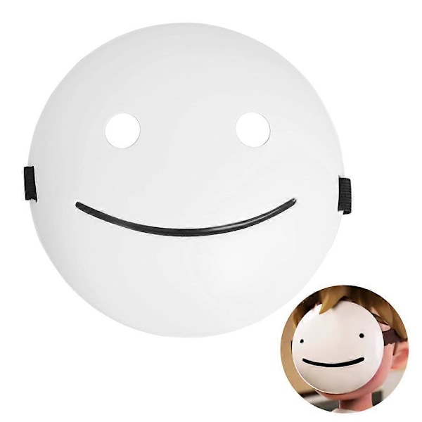 Hvid Smile Dream Mask Cosplay Maske Rekvisitter til Halloween Karneval Fest Fæstekjole