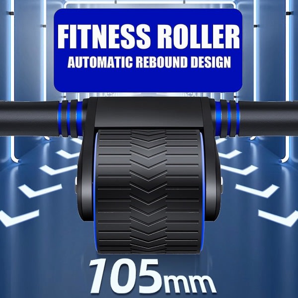 Automatisk retur Maghjul, Ab Roller Wheel för magträning Fitness - ljusblå light blue