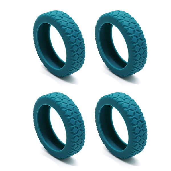 Matkalaukkujen pyöränsuojukset Silikoniset äänettömät suojukset useimpien 8 pyörivän pyörän matkalaukkuihin Lake Blue 4pcs