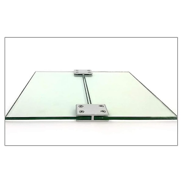 2 stk. glasklemmer dobbeltsidet aluminiumslegering glashylde støttebeslag glasklips