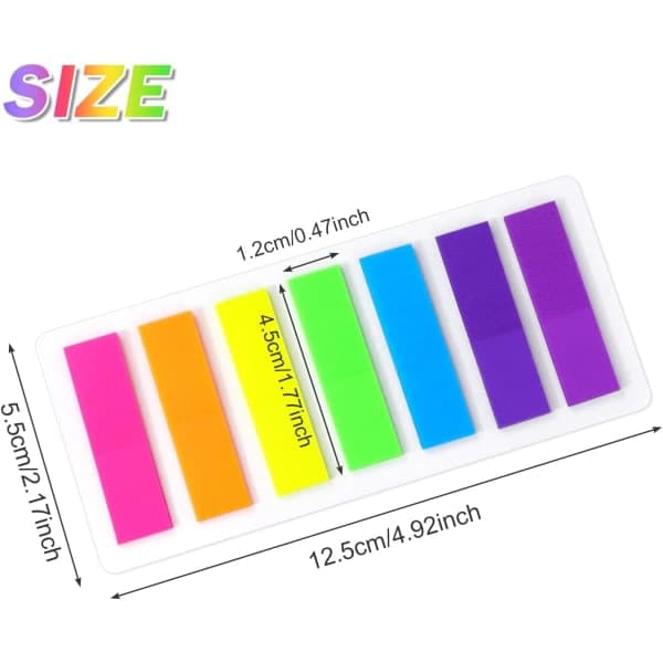 1120 kpl Kirjanmerkit, Tarrat, Post-it-kirja, Sivumerkki