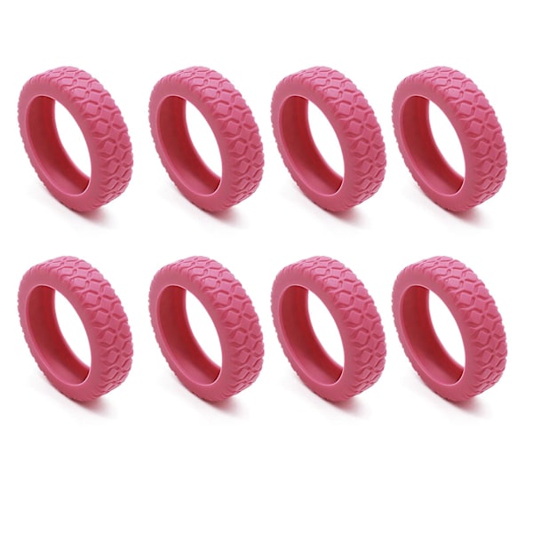 Matkalaukkujen pyöränsuojukset Silikoniset äänettömät suojukset useimpien 8 pyörivän pyörän matkalaukkuihin pink 8pcs