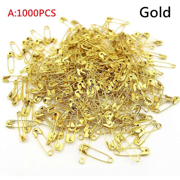 1000 kpl Vaatetikkujen Nastat Lamppunastat Metalli Kurpitsanastat DIY Koti Tarvikkeet Turvanastat Lamppunastat Gold A