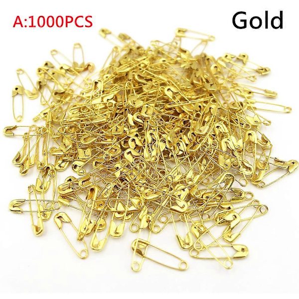 1000 Pak Tøj Etiket Pins Pære Pin Metal Gourd Pin DIY Hjem Tilbehør Sikkerhedspins Pære Pin Gold A
