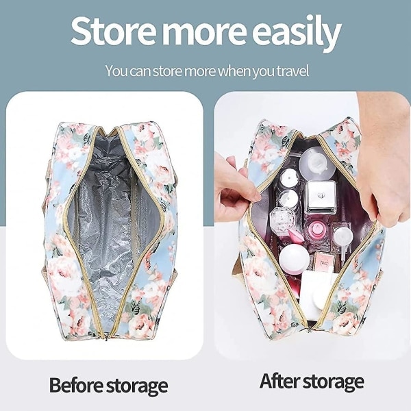 Crday Toiletry Bags för kvinnor, tvättväska för damer, stor sminkväska, resehängande toalettartiklar