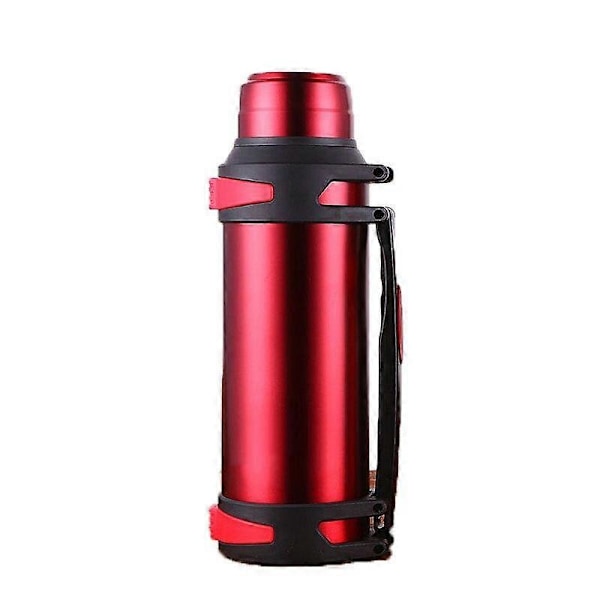 1200-3000ML Stor Termosflaska Vakuumflaskor Rostfritt Stål Isolerad Vatten Termisk Mugg Med Rem 48 Timmar Isolering gold 2500ml