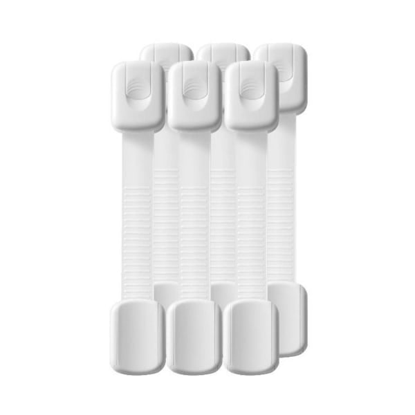 6-Pack - Locks / Child Locks for Doors - Child Safety - Children White