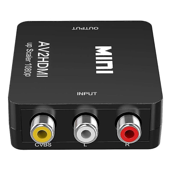 RCA till HDMI 1080P AV till HDMI Videokonverteradapter som stöder PAL/NTSC PC Laptop White
