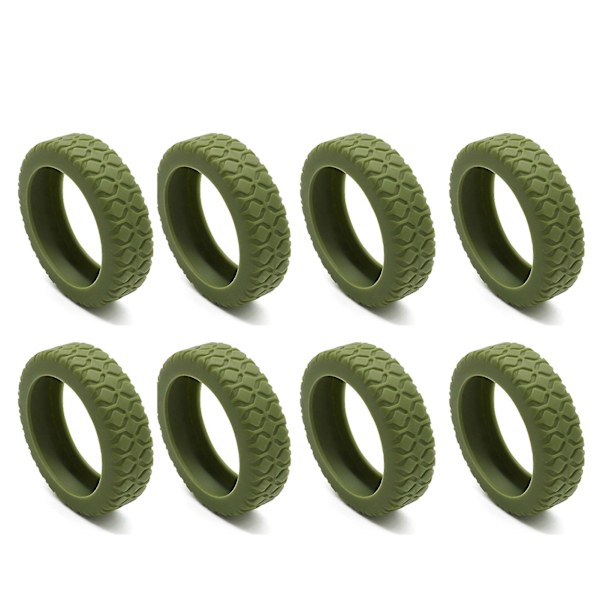 Matkalaukkujen pyöränsuojukset Silikoniset äänettömät suojukset useimpien 8 pyörivän pyörän matkalaukkuihin Military Green 8pcs