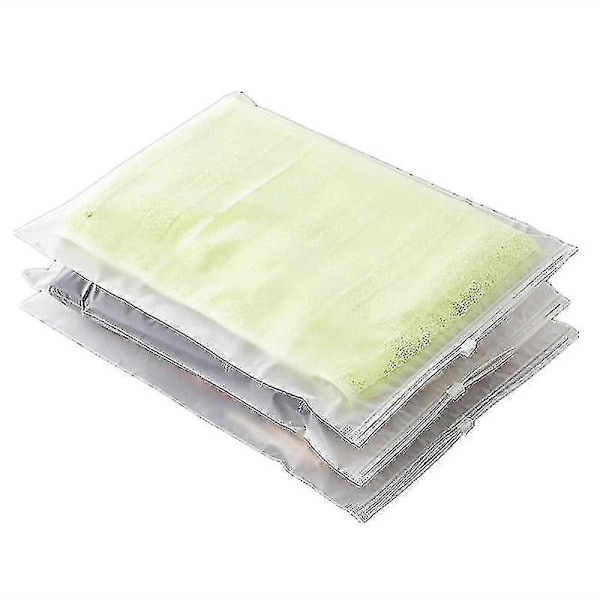 20 stk. frostede zip-lock poser for klær, gjenlukkbare plastposer for oppbevaring av klær 50X60CM