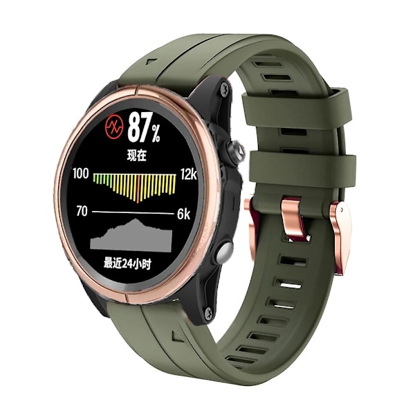 Ersättningsarmband för Garmin Fenix 5S Plus 6S Pro, Silikon 20mm Smartwatch Armband Pink