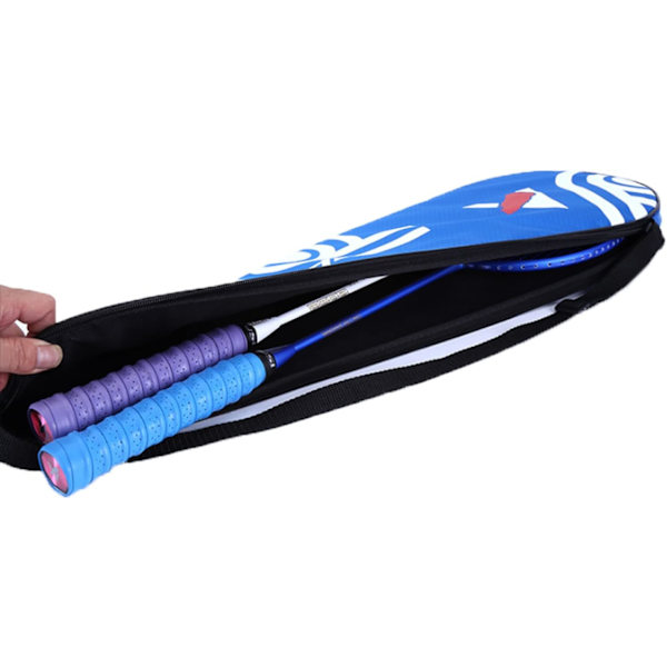 Bärbar badmintonracketväska vattentät dammsäker badmintonväska lätt tennisracketväska sport utomhus badminton Blue