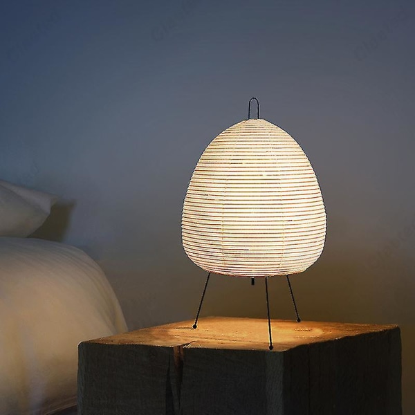 Japansk design Akari Noguchi bordlampe: stående lampe af rispapir til soveværelse, arbejdsværelse, stue, bar - belysningsarmatur til boligindretning 3 Colors Light A