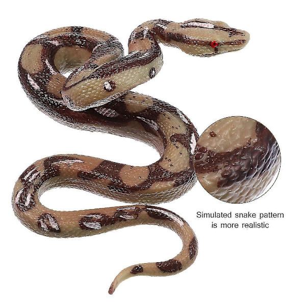 (Y)Snake Gummi Slange Fake Fjernbetjening Realistisk Kontrol Livagtig Prank Figurer Pythonbirds Keeppropsrattlesnake Stor Ægte