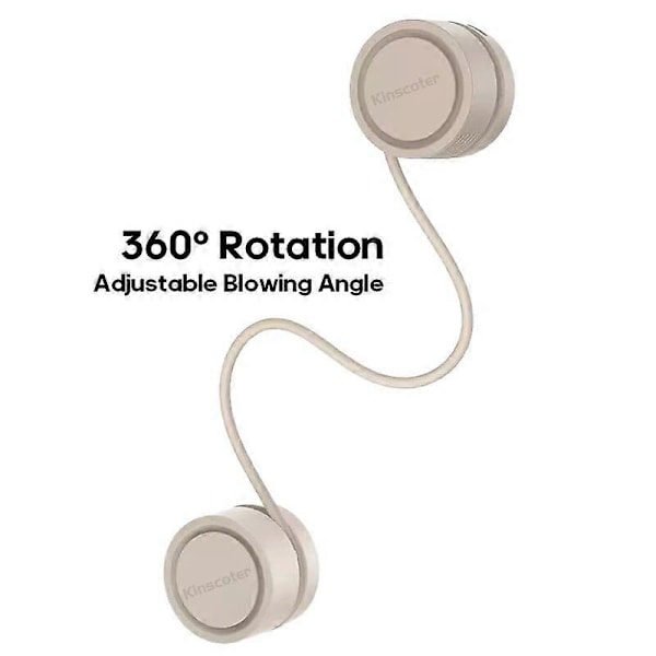 Drivna Handfläktar Hängande Halsfläkt Power ventilador Bladlös Halsbandsfläkt Portabel Mini Luftkylare USB Uppladdningsbara Elektriska Fläktar Light Green