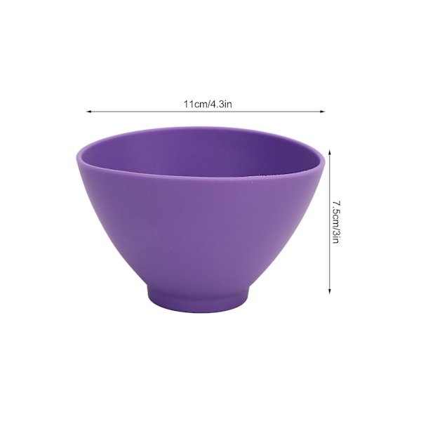 Dental Blandningsskål Återanvändbar Multifunktionell Flexibel Gips Dental Blandningsskål för Lab Lila 4.33 X 4.33 X 2.95in