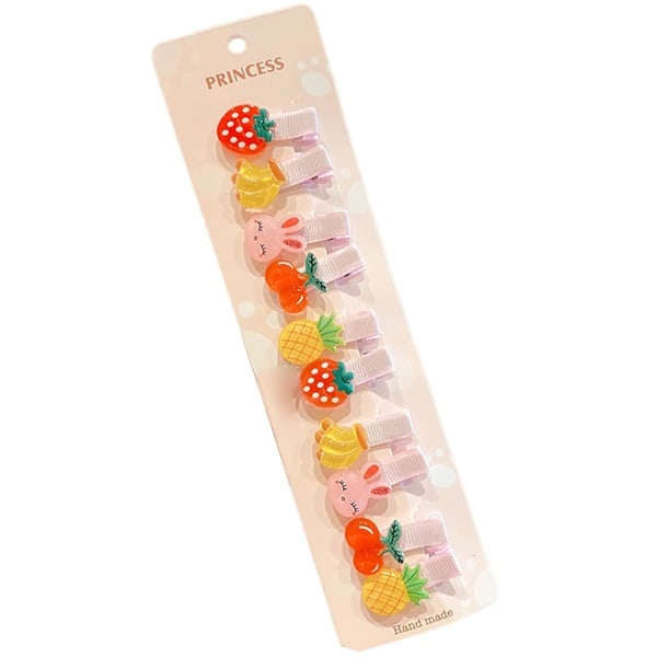 Barn Hårklämma Set Söta Flickhårklämmor Liten Flickhårklämmor Set 10PCS Söta Knäppklämmor Baby Flickor Hårdekor Liten