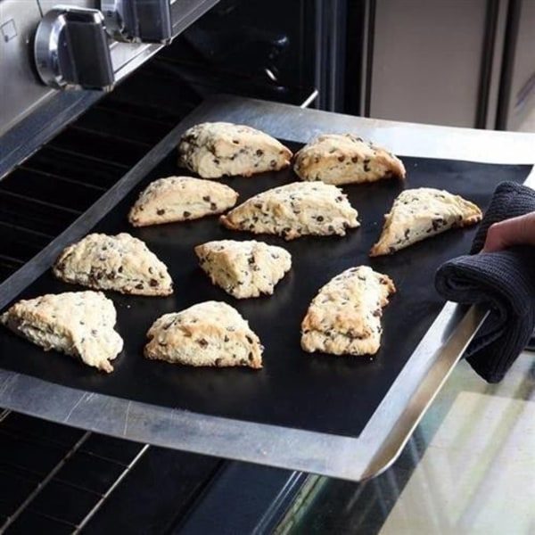 6-pak Grillmåtte, Ovnmatte, Bagemåtte - Non Stick - 40x33 Sort 6-pak