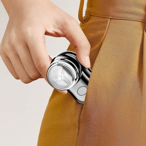 Elektroplettering Mini Elektrisk Skjeggtrimmer USB Oppladbar For Menn Våt Skjegg Ansikt Støy Gradient Blå