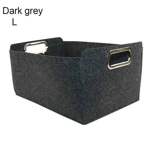 Förvaringskorg i filt, klädarrangör Dark grey L