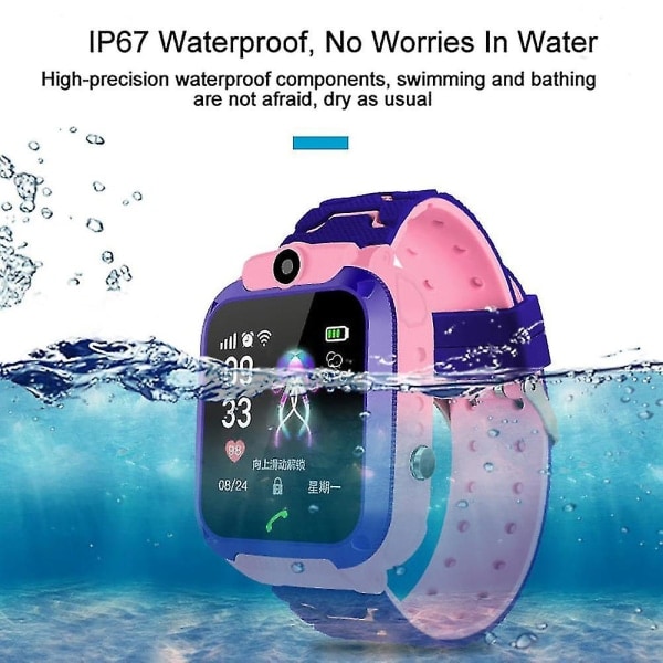 Barneklokke Smart Watch 4g Gps Wifi Videosamtale Sos Tracker Vanntett Barneklokke Kamera Rosa rosa