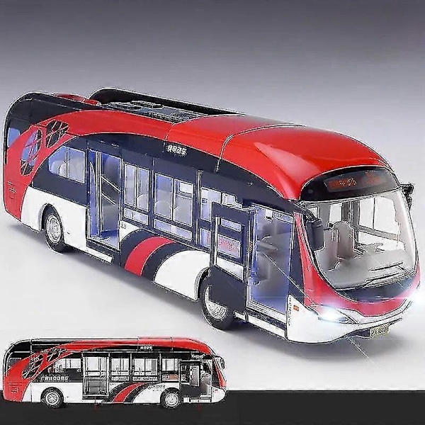 1/50 Setra Luksus Coach Bus Legetøjsbil Die-Cast Miniature Model Træk Tilbage Lyd & Lys Uddannelsesmæssig Samling Gave Til Drenge Børn New Energy Bus