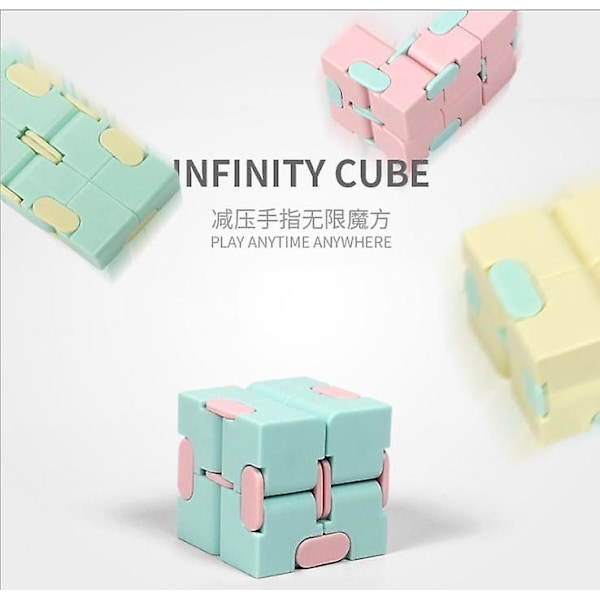 Fidget Legetøj Infinity Cube Antistress Black Black