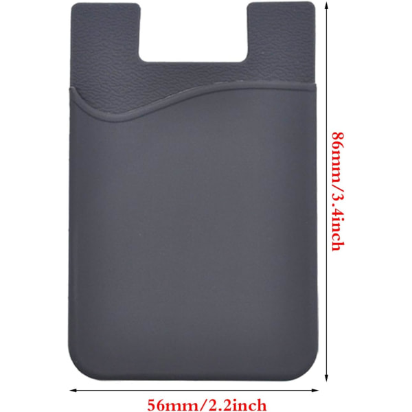 4ST Telefonkorthållare 3M självhäftande stift på case Silikon Smal korthållare Fickfodral med korthylsor för telefonkompatibel (4 färger)