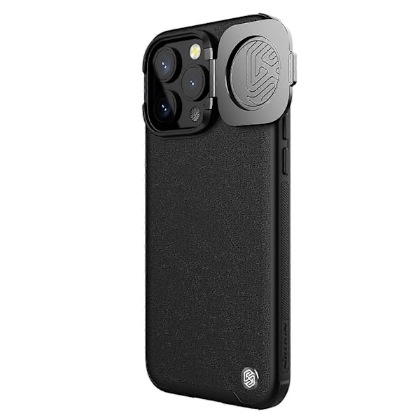 NILLKIN CamShield Prop för iPhone 15 Pro Max Skal Lins Skydd PU Läder+PC+TPU Magnetiskt Telefonfodral Multicolor Style B