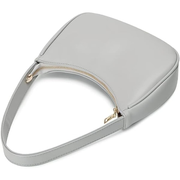 Axelväskor för kvinnor, Tote Handbag Mini Clutch Bag med dragkedja gray