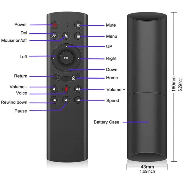 G20 Fjärrkontroll för Nvidia Shield TV Remote 2.4G Trådlös Röststyrning Sensing Air Remote Mouse för PC Android TV Box