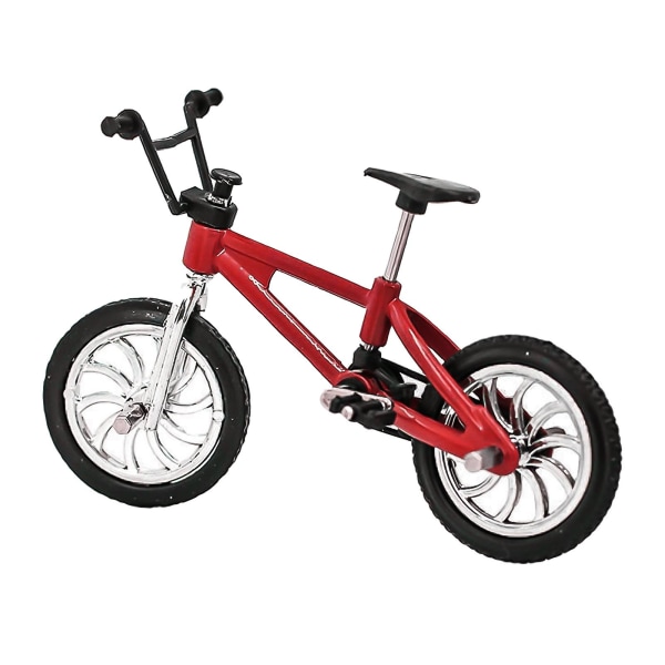 Miniature mountainbike-cykelmodel Udendørs dukkehus-tilbehør Børne-diy-legetøj Red