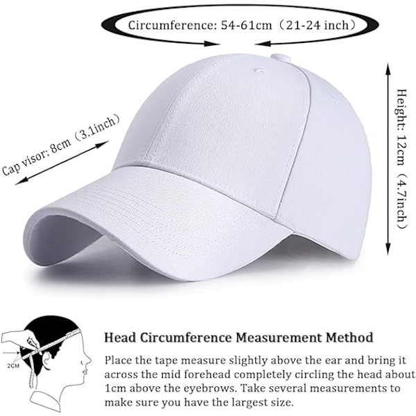 Enkel basebollkeps Snapback för män - Klassisk justerbar sport casual solskärm mössa