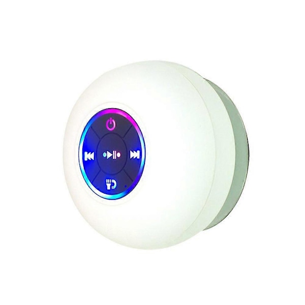Trådlös Högtalare Vattentät Bluetooth Dusch Portabel Badrum Bil Sugpropp white without stickers