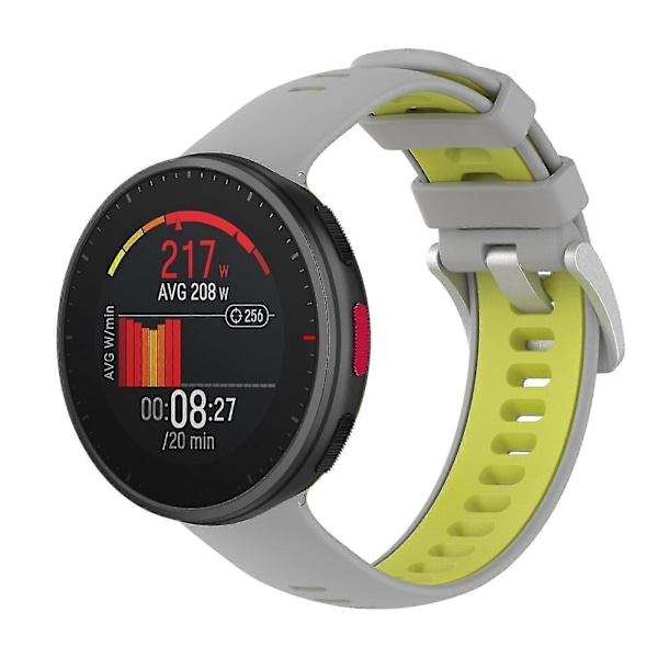 Silikoniranneke Polar Vantage V2 -kellolle Grey Green
