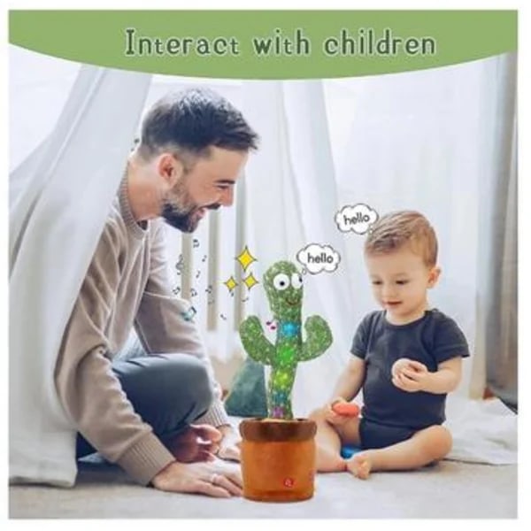 Dancing Cactus Talking Cactus Toy Repeats What You Say Green Christmas Gift for Kids