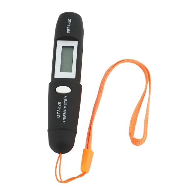 Berøringsfri mini infrarød termometer Ir temperaturmåling digital LCD-skjerm infrarød termometerpenn Dt8220 svart