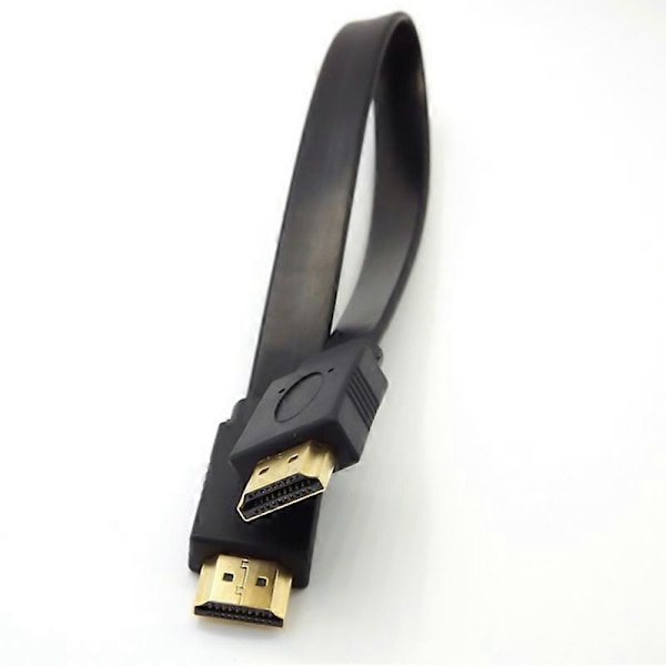 Högkvalitativ Full HD Kort HDMI-kompatibel Kabel Stödjer 3D Hane till Hane Plugg Platt Kabel Sladd för Ljud Video HDTV TV 30cm 50cm 30cm