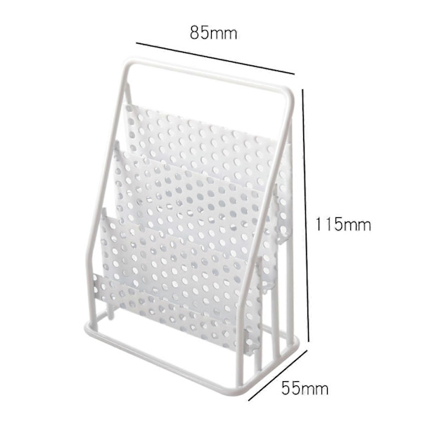 Mini Avisstand 1/12 Skala Dukkehuss Metal Magasin Display Stativ Simuleret Bogreol Dukke Tilbehør til Børn White