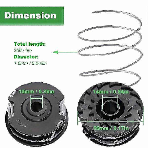 4 stk. F016800351 Mower Spole Sett for BOSCH ART 30-36 LI/ART 30/ART 27/ART 24 Gras Trimmer Spole