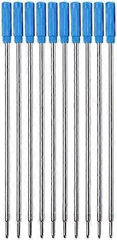 10 stk. 11,6 cm blå kuglepenne-refill, passer til Cross 8513 kuglepenne, medium spids
