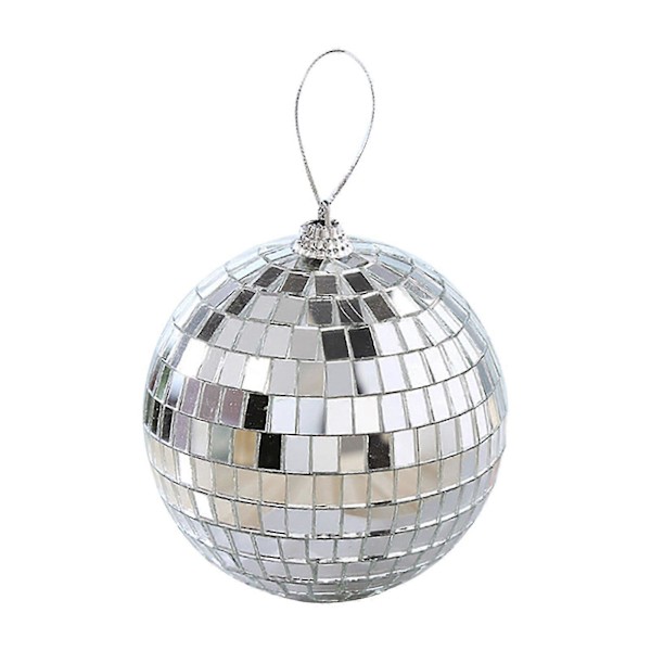 6/12 stk. Mini Diskokule Festdekorasjoner Sølv Mini Plastpynt Små Diskokuler Silver 4CM