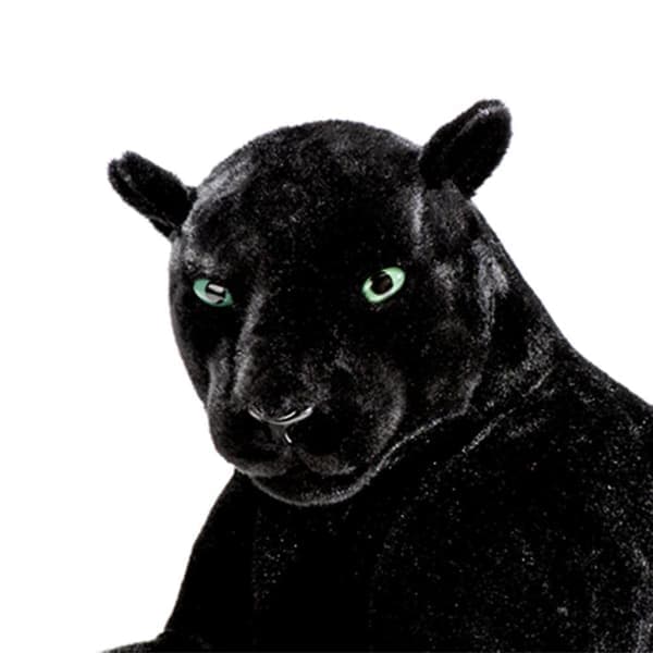 Deluxe Paws Stor Sort Panter Realistisk Plys Legetøj 100 cm